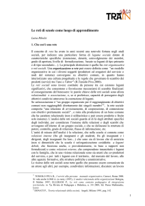 Le reti di scuole come luogo di apprendimento