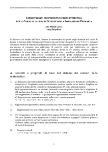 Esercitazioni propedeutiche di Matematica
