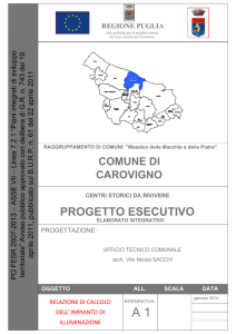 relazione di calcolo impianto di illuminazione