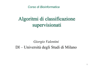Algoritmi di apprendimento supervisionato