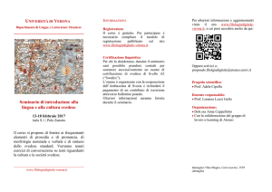 Seminario di introduzione alla lingua e alla cultura svedese