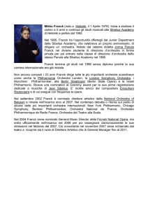 Mikko Franck (nato a Helsinki, il 1 Aprile 1979). Inizia a studiare il