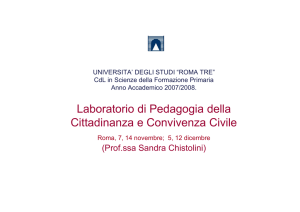 Laboratorio di Pedagogia della Cittadinanza e della Convivenza Civile