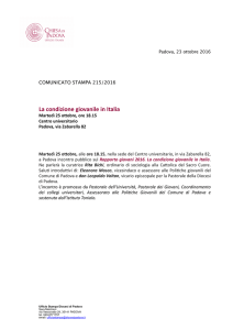 La condizione giovanile in Italia