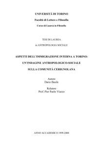 UNIVERSITÀ DI TORINO Facoltà di Lettere e Filosofia ASPETTI