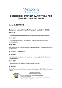 CORSO DI CHIRURGIA BARIATRICA PER TEAM