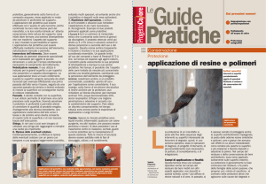 applicazione di resine e polimeri - Facoltà di Architettura di Genova