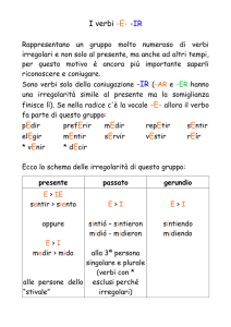 I verbi -E- -IR