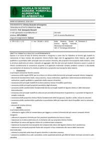 Chimica Generale ed Inorganica - Scuola di Scienze Agrarie