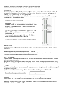 CALORE E TEMPERATURA Sul libro pag.144