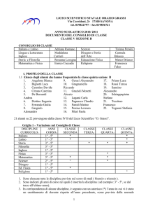 sez. B - Liceo Scientifico Statale Orazio Grassi