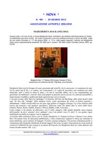 Margherita Hack - Circolo AStrofili Talmassons