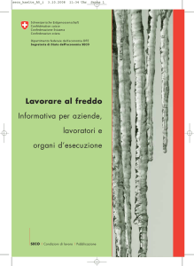 Lavorare al freddo Informativa per aziende, lavoratori e organi d