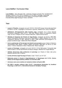 Curriculum Vitae - Laura Staffieri
