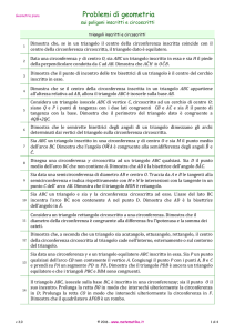 Problemi sui poligoni inscritti e circoscritti
