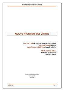 NFD numero 01-2012 - Nuove Frontiere del Diritto