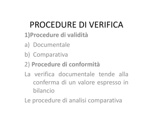 PROCEDURE DI VERIFICA