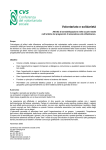 Volontariato e solidarietà - Conferenza del volontariato sociale
