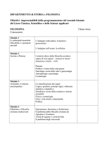 Obiettivi imprescindibili di Storia e Filosofia