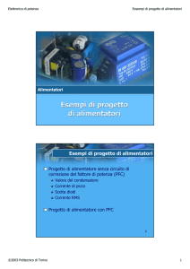 Esempi di progetto di alimentatori