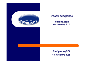 1. Assessment di efficienza energetica