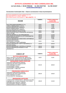 istituto leonardo da vinci cardiologia srl esami check up