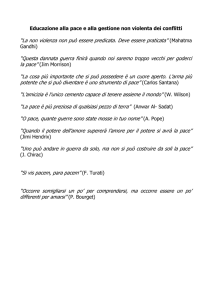 Educazione alla pace - frasi scelte