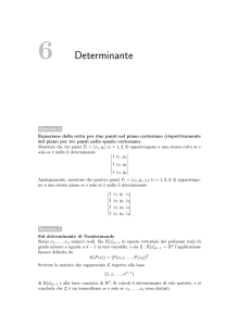 6 Determinante - Zanichelli online per la scuola