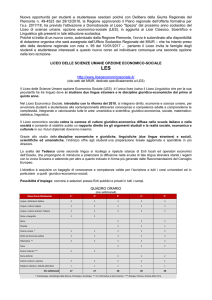 LICEO DELLE SCIENZE UMANE OPZIONE ECONOMICO SOCIALE