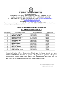 Graduatoria flauto traverso - Istituto Comprensivo GIUSEPPE