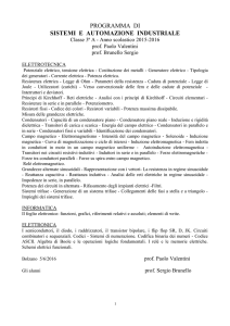3A, sistemi e automazione, Prof Valentini