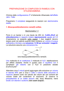 PREPARAZIONE DI COMPLESSI DI RAME(II) CON