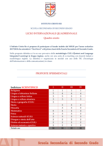 LICEO INTERNAZIONALE QUADRIENNALE Quadro orario