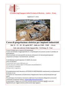 Corso di progettazione elettrica per impianti industriali