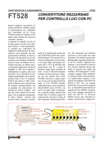 ft528 convertitore rs232/rs485 per controllo luci
