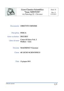 obiettivi minimi - Liceo Newton Chivasso