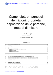 I campi elettromagnetici sono prodotti da campi elettrici E o