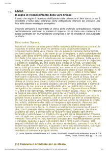 T6 Epistola sulla tolleranza – Segno riconoscimento vera chiesa