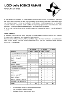 liceo delle scienze umane opzione di base