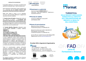 TURNISTICA: corso di formazione a distanza