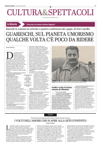 guareschi, sul pianeta umorismo qualche volta c`è poco da ridere