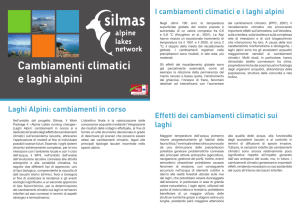 Cambiamenti climatici e laghi alpini