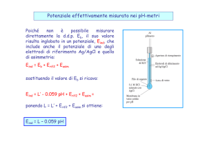 Potenziale effettivamente misurato nei pH-metri