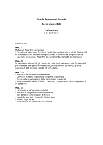 Scuola Superiore di Catania Corso strumentale “Informatica” a.a.