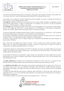 PROSTATECTOMIA TRANSURETRALE SAI: INCISIONE