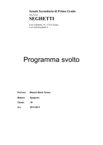 Programma svolto - Istituto Seghetti