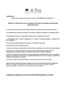 Schema di riferimento per la redazione del Piano di sviluppo dell