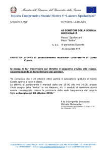 Istituto Comprensivo Statale Mestre 5 “Lazzaro Spallanzani”
