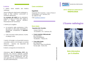 Esame radiologico - Azienda Ulss 4 Alto Vicentino