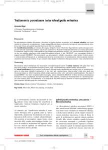 Trattamento percutaneo della valvulopatia mitralica
